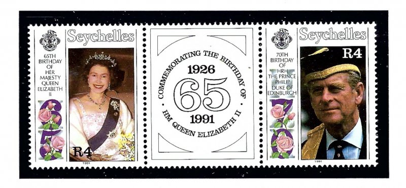 Seychelles 724a MNH 1991 QEII and Philip Birthdays