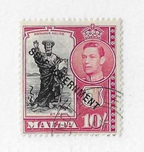 Malta Sc #222  10sh used VF