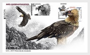 2019 Spain Bearded Vulture - Europa (Scott NA) FDC