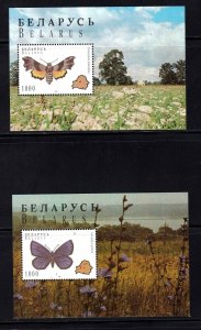 Belarus Souvenir Sheets #139 & 140, MNHOG, XF, topical, Butterflies 