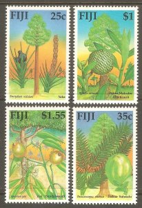 FIJI Sc# 629 - 632 MNH FVF Set of 4 Trees 1990