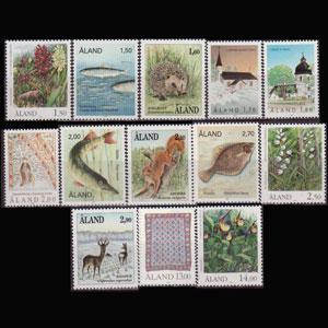 ALAND IS. 1989 - Scott# 34-54 Flora etc. Set of 13 NH