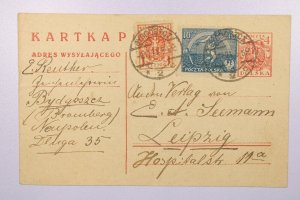 Poland 1921 Uprated Postal Card to Germany - L40397