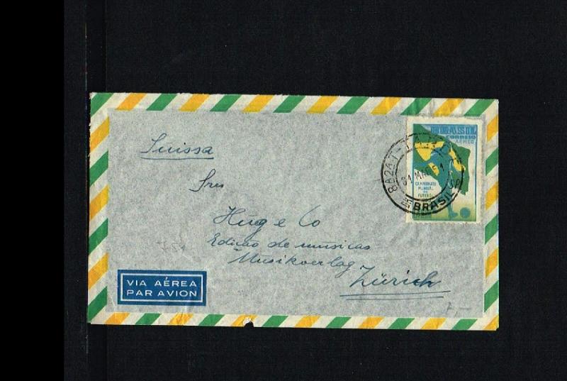 1951 - Brasil Air letter - To Zürich [B06_118]