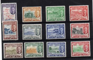 St Christopher & Nevis 1952 KGVI mint LHM set SG94-105 WS22189