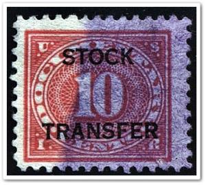 RD5 10¢ Stock Transfer Stamp (1918-22) Used