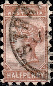 SOUTH AUSTRALIA - 1889 - SG182b 1/2d red-brown p.10 - Very Fine Used