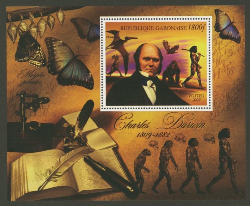 Gabon - New Issue - MNH Charles Darwin (S/S)