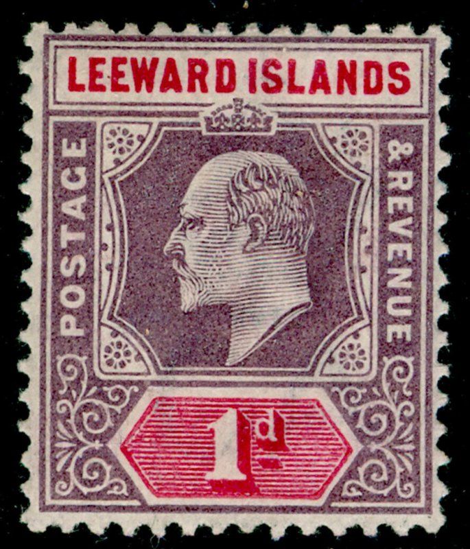 LEEWARD ISLANDS SG21, 1d dull purple & carmine, M MINT. WMK CA