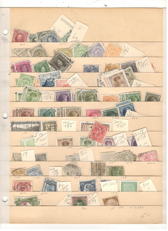 LUXEMBOURG COLLECTION ON STOCK SHEET, MINT/USED