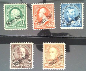 Scott Puerto Rico#210-214 - Mixed OG & MNH - Set - 1899