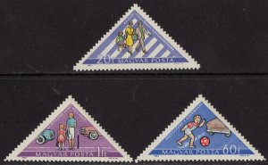 Thematic stamps HUNGARY 1964 ROAD SAFETY 2021/3 mint