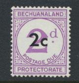 Bechuanaland Postage Due SG D8a  Large d   Type I   Mounted Mint