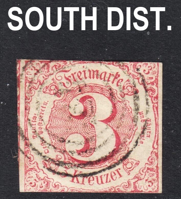 Germany Thurn and Taxis South District Scott 53 Fine used.  FREE...