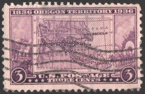 SC#783 3¢ Oregon Territory Issue (1936) Used