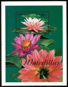 Tanzania 1999 - Waterlilies, African Flowers - Souvenir Sheet - Scott 2027 - MNH