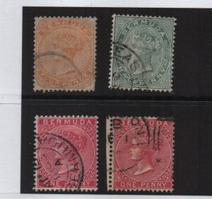 Bermuda 1880-83 SG20-24 - 4 used stamps