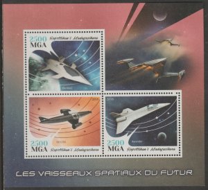 FUTURE SPACE MISSIONS  perf sheet containing three values mnh