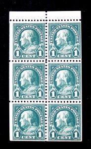 US - SCOTT# 552a - BOOKLET PANE 6 - MNH - CAT VAL $13.00