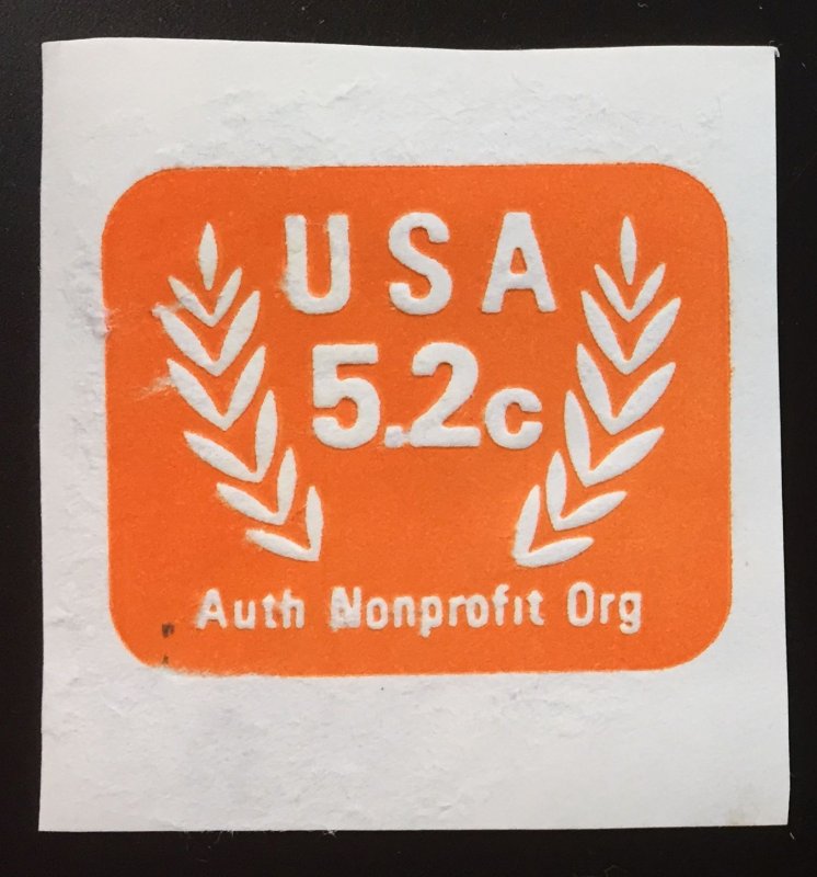 US #U604 Envelope Cutout 5.2c Auth Nonprofit Org