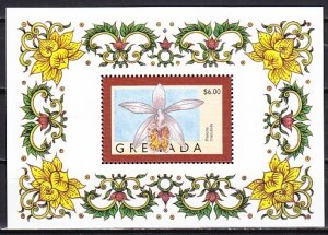 Grenada, Scott cat. 2746. Orchid s/sheet.