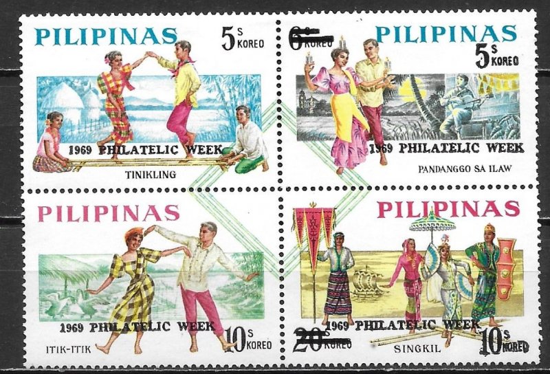 Philippines 1046a Philatelic Week Block MNH (lib)