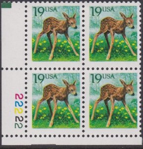 2479 Fawn Plate Block MNH