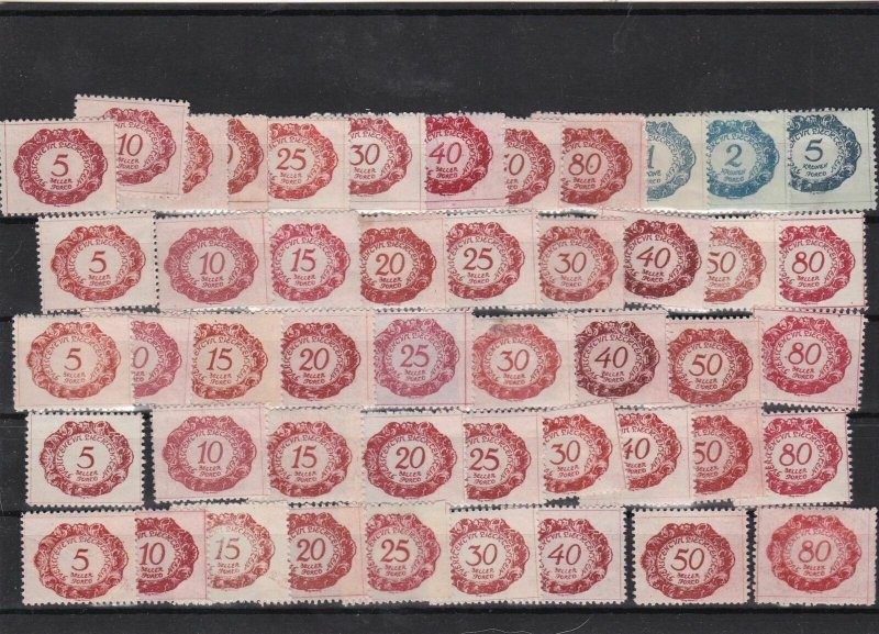 liechtenstein postage due stamps ref 11806 