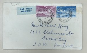 D)1949, IRELAND, CIRCULATED LETTER FROM IRELAND TO AMERICA, AIR MAIL, WITH C