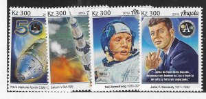 Angola #1604-1607  300kz Space 2019 (MNH) CV $7.50