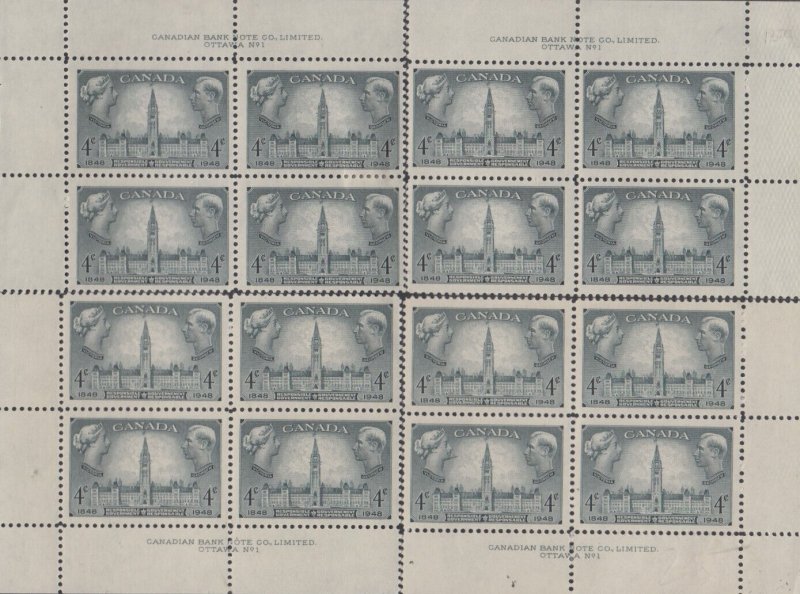 Canada UNITRADE MNH  #  277       Plate   1      Match set 