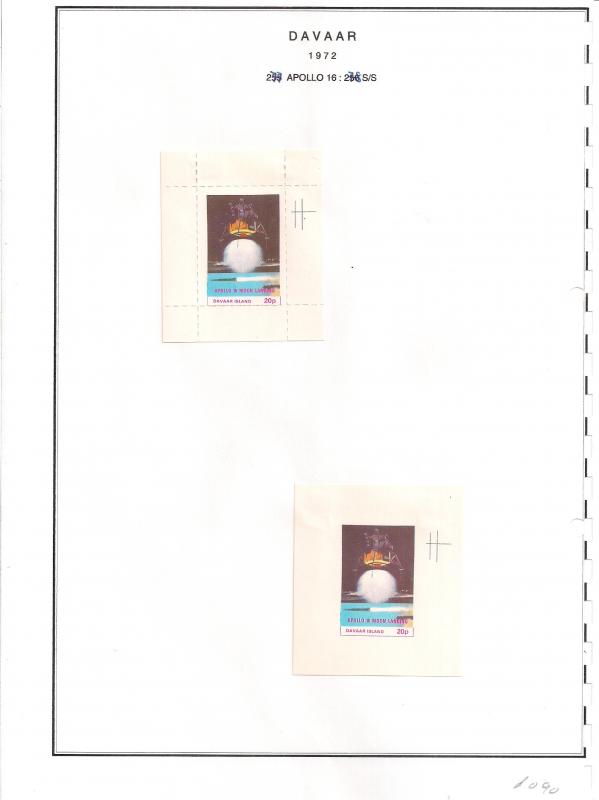 SCOTLAND - DAVAAR - 1972 - Apollo 16 - Perf & Imperf S/Sheets - MLH