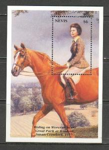 NEVIS Sc# 805 MNH FVF SS QEII Worcran Horse at Windsor 