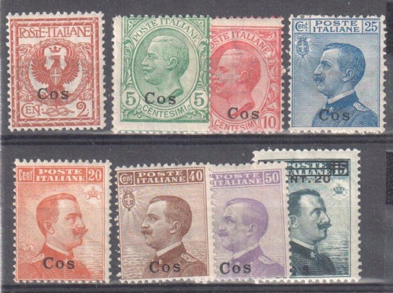 Cos (Italia) #1, 2, 3, 5 to 8, 11  MINT LH