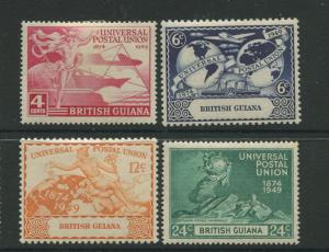 British Guiana - Scott 246-249 - UPU Issue -1949 - MH-Set of 4 Stamps