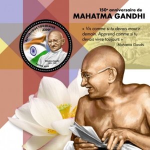 Togo - 2019 Mahatma Gandhi - Stamp Souvenir Sheet - TG190157b