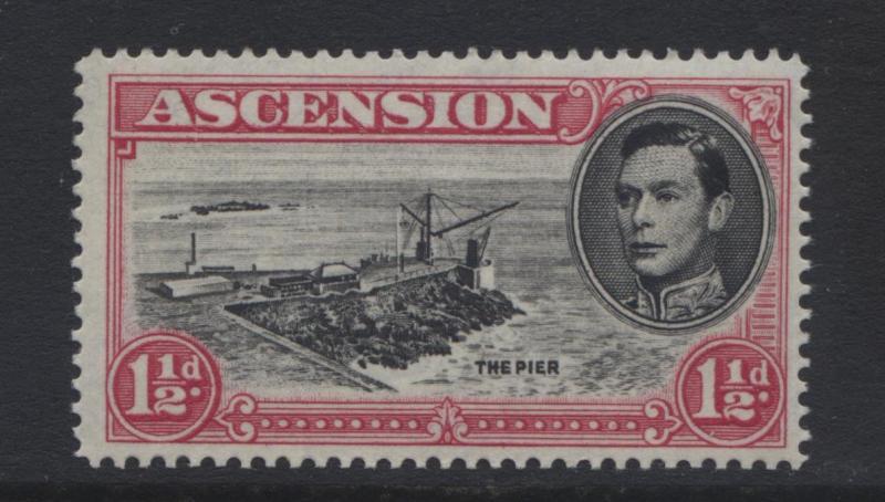 Ascension Islands - Scott 42 - KGVI - 1944- MNH - 1.1/2p Red