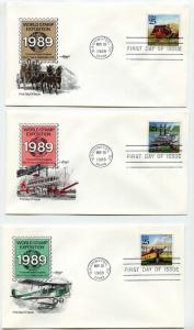 2434-37 Classic mail transportation set of four Artmaster FDCs