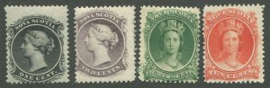 NOVA SCOTIA #8, 9, 11, 12 MINT