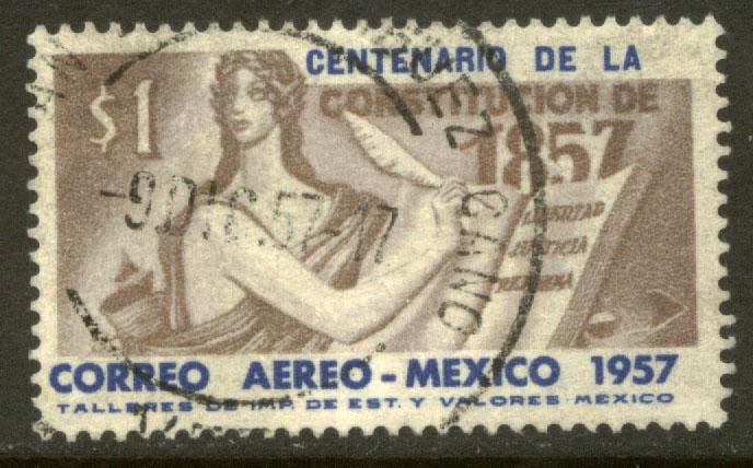 MEXICO C240, $1P Centenary of the Constitution. Used. (1112)