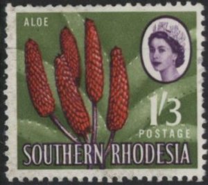 Southern Rhodesia 103 (used) 1sh3p aloe, Eliz. II (1964)