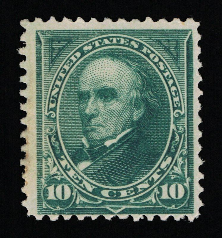 VERY AFFORDABLE GENUINE SCOTT #258 FINE MINT OG H 1894 10¢ DARK GREEN #11685