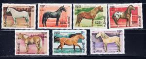 Cambodia 653-59 NH Horses set; 
