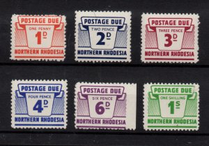 Northern Rhodesia 1963 Postage Due LHM set D5-D10 WS36261