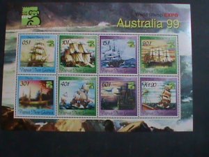 PAPUA NEW GUINEA-SC #964  WORLD STAMP EXPO AUSTRALIA'99-SHIPS MNH S/S VF