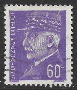 France 60c violet Marshal Petain issue of 1942, Scott 432 Used