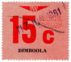 (I.B) Australia - Victoria Railways : Parcel Stamp 15c (Dimboola)