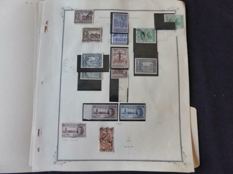 Jamaica 1945-1956 Mint/Used Stamp Collection Many Vars on Scott Spec Album Pgs