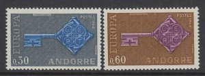 Andorra, Scott 182-183 (Yvert 188-189), MNH