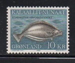 Greenland Sc 138 1985 10 kr fish stamp mint NH